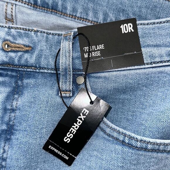 EXPRESS 70’s Flare Mid Rise denim - Picture 7 of 7